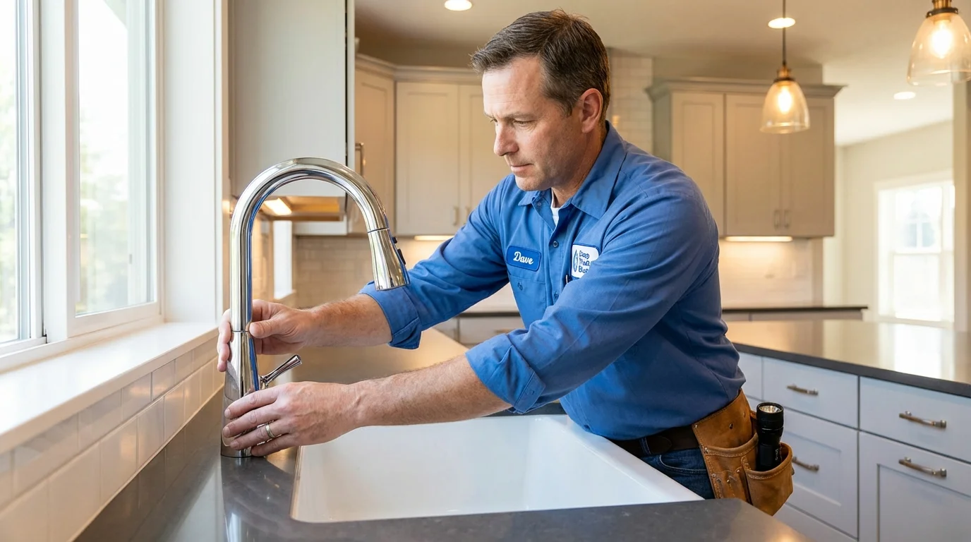 Kitchen faucet installation by Johns Plumbing LLC in Hoschton