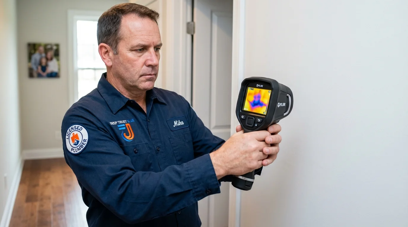 Thermal imaging leak detection by Johns Plumbing LLC in Hoschton
